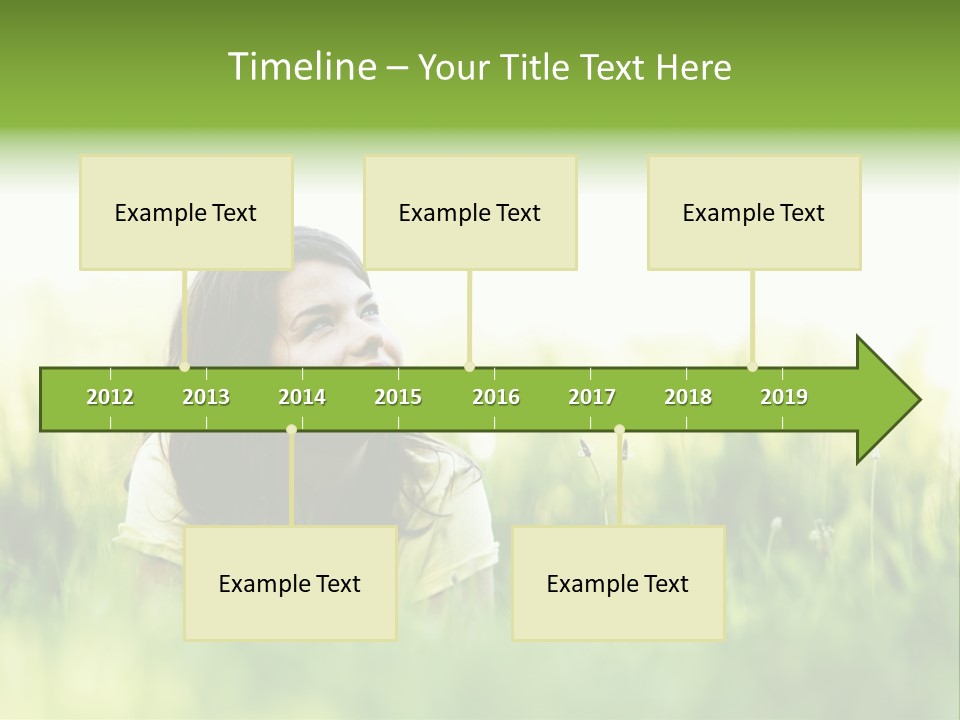 Lady Teenager Field PowerPoint Template