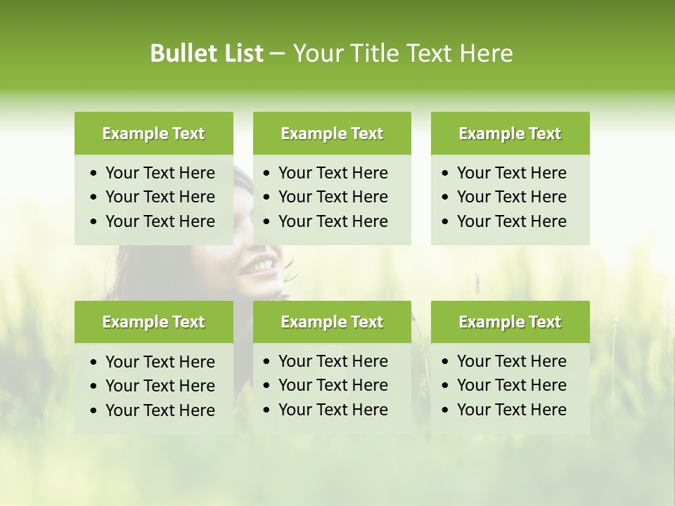 Lady Teenager Field PowerPoint Template