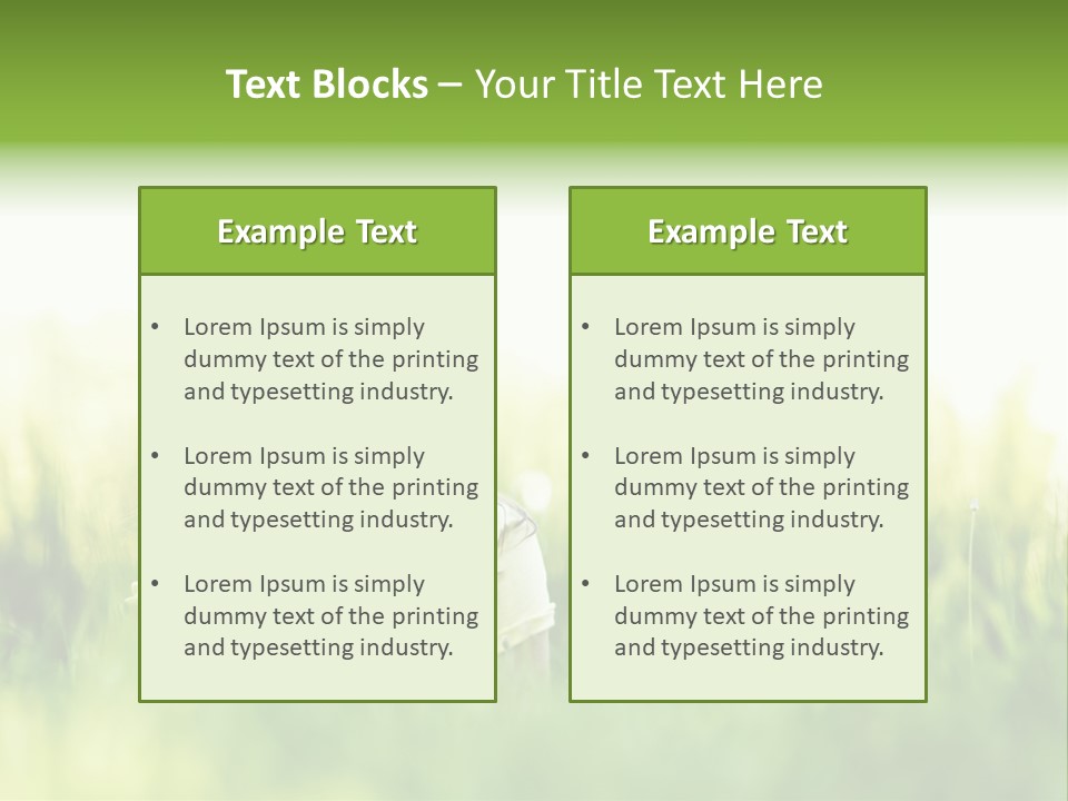 Lady Teenager Field PowerPoint Template