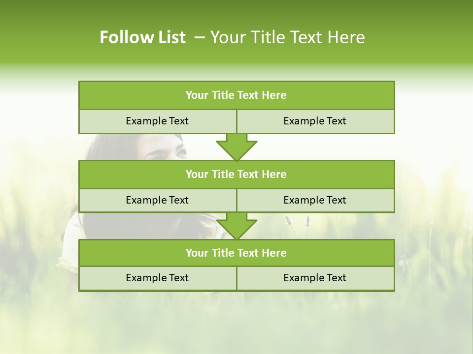 Lady Teenager Field PowerPoint Template