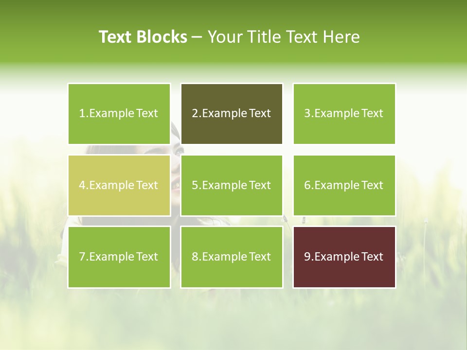 Lady Teenager Field PowerPoint Template