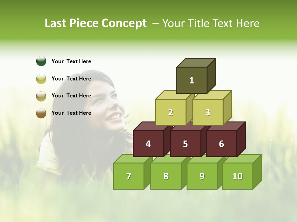 Lady Teenager Field PowerPoint Template