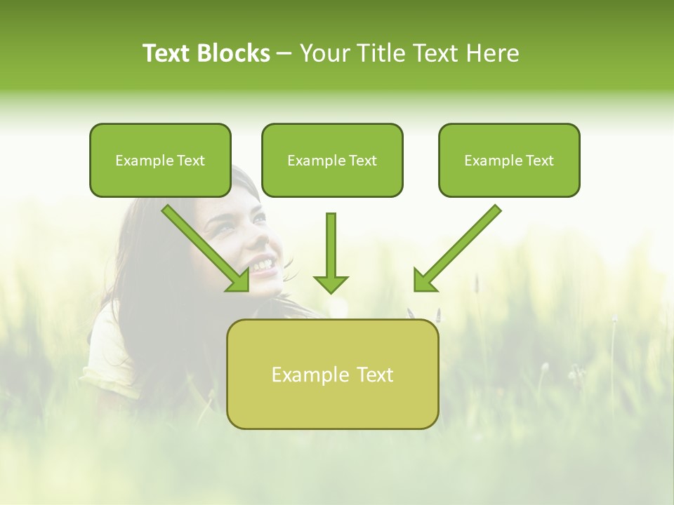 Lady Teenager Field PowerPoint Template