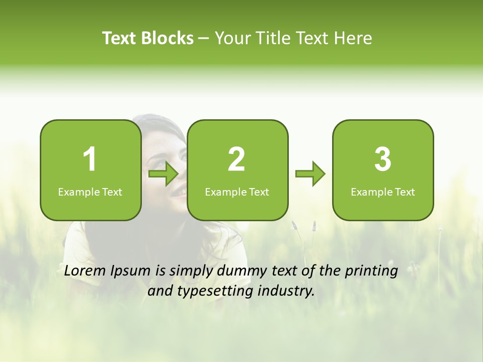 Lady Teenager Field PowerPoint Template