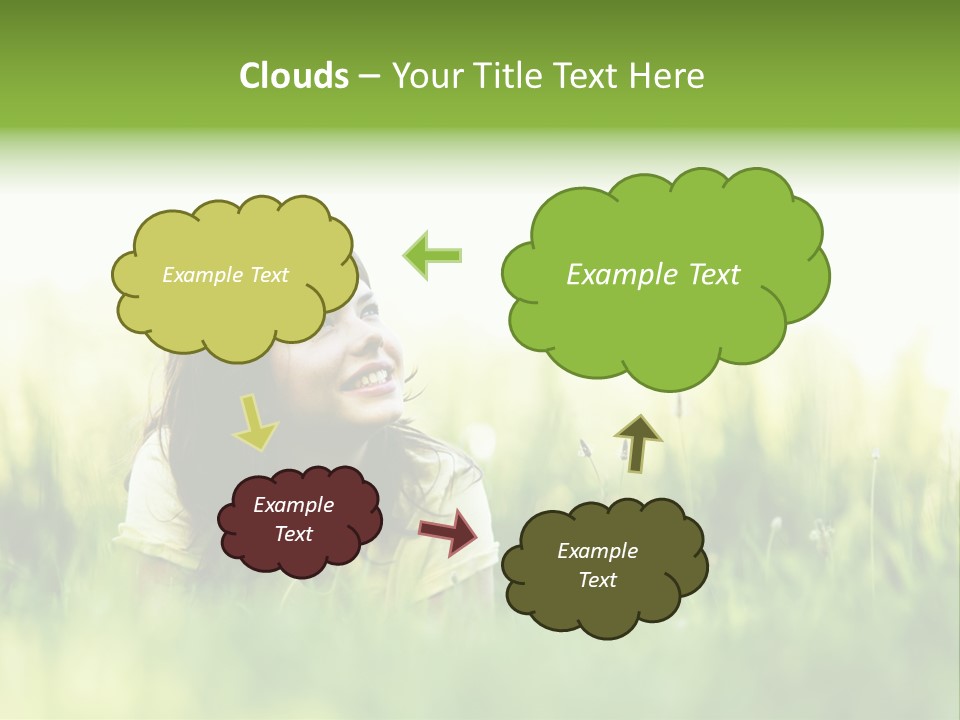 Lady Teenager Field PowerPoint Template