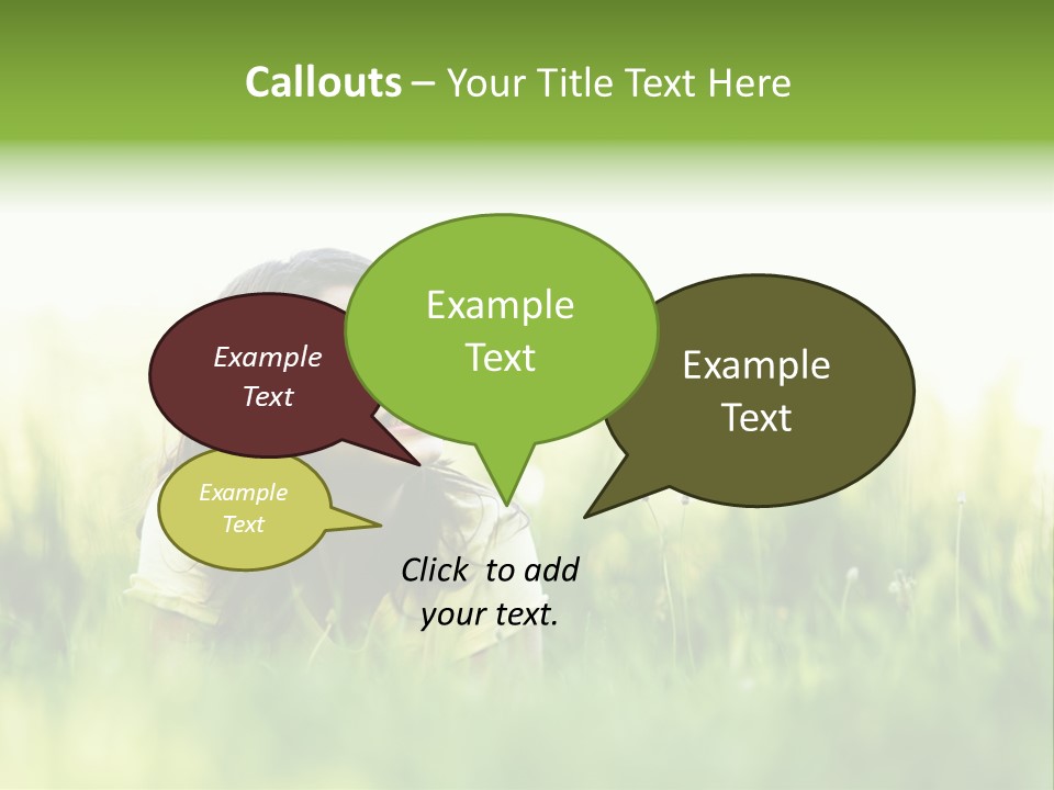 Lady Teenager Field PowerPoint Template