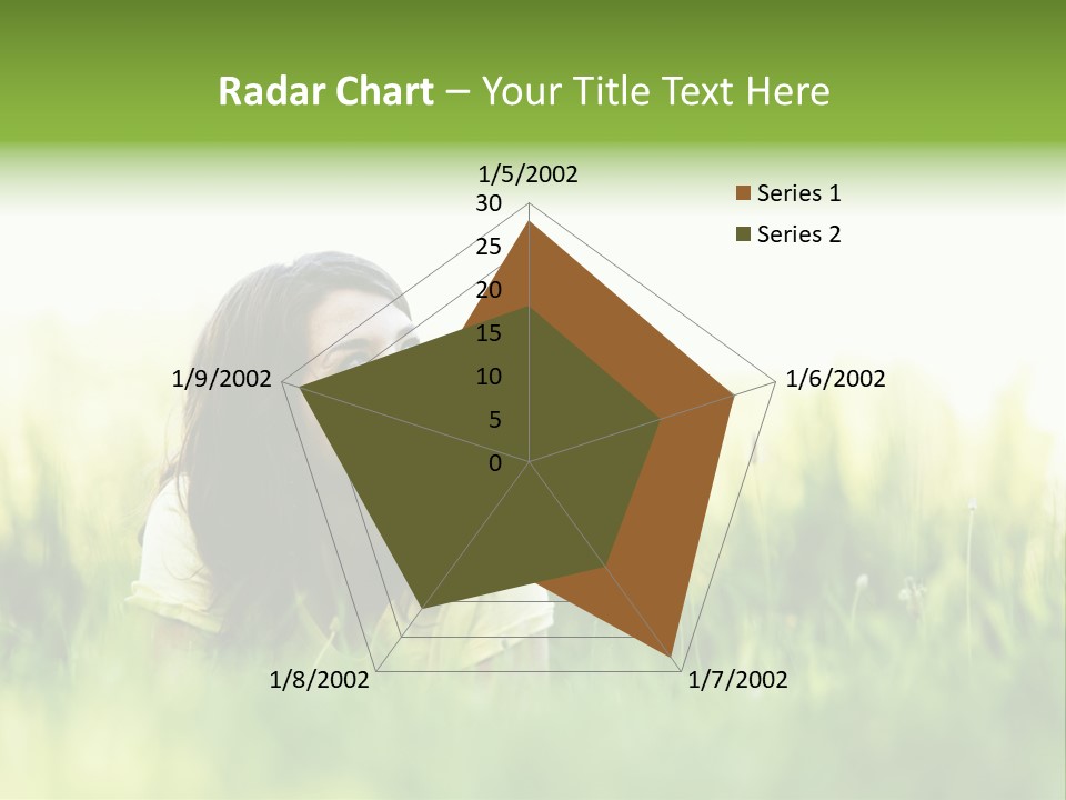 Lady Teenager Field PowerPoint Template