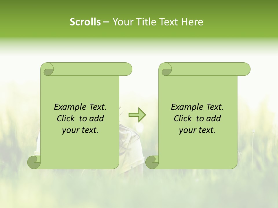 Lady Teenager Field PowerPoint Template