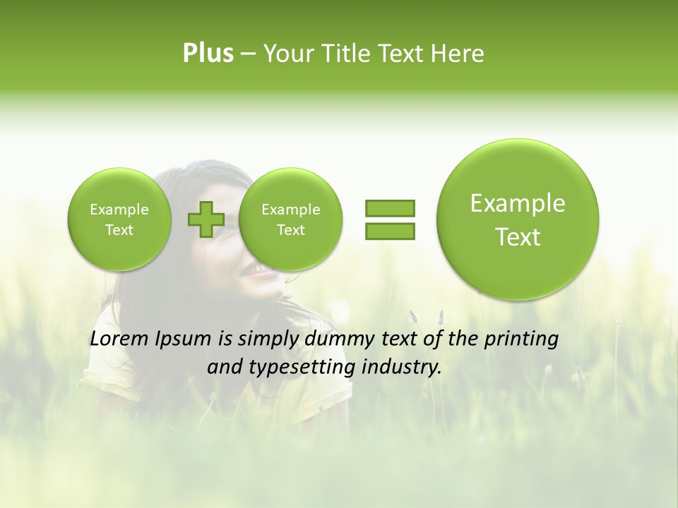 Lady Teenager Field PowerPoint Template