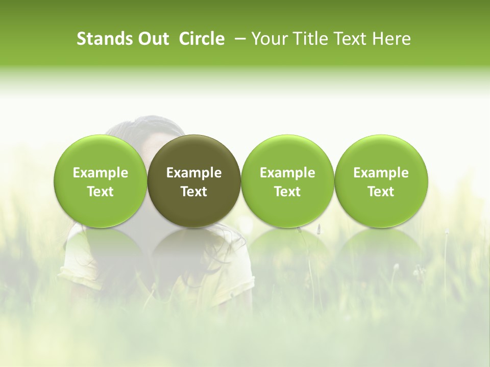 Lady Teenager Field PowerPoint Template