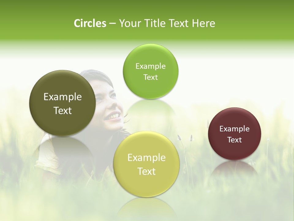 Lady Teenager Field PowerPoint Template