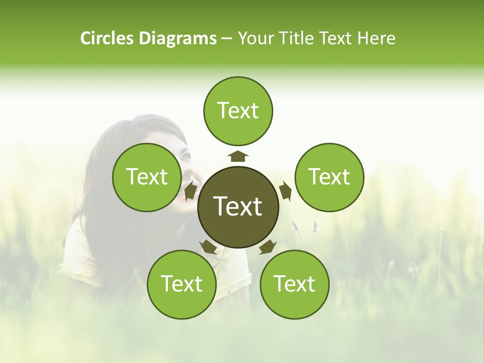 Lady Teenager Field PowerPoint Template