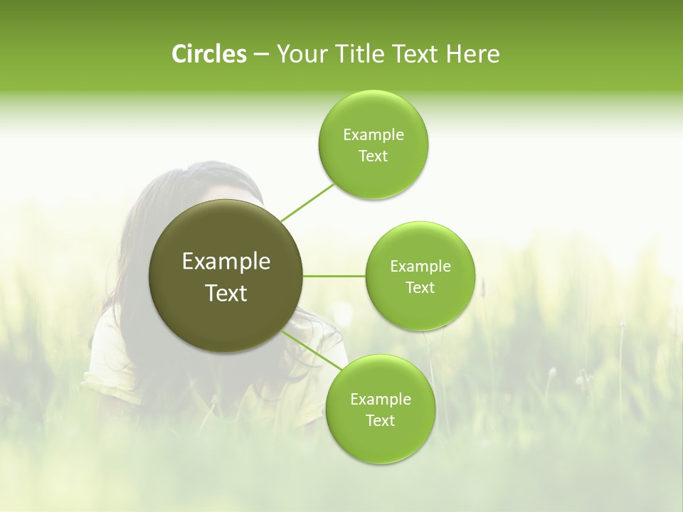 Lady Teenager Field PowerPoint Template