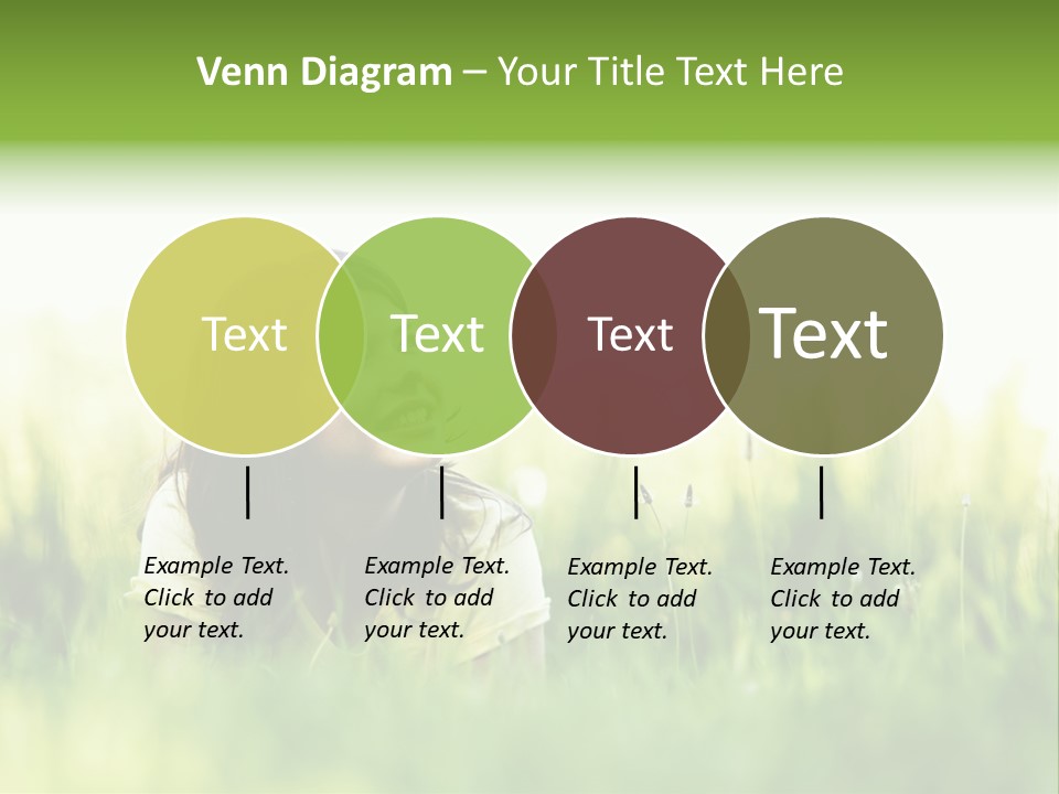 Lady Teenager Field PowerPoint Template