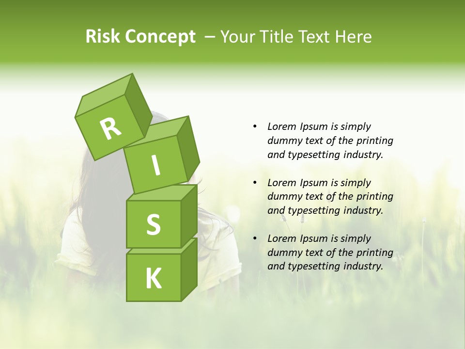 Lady Teenager Field PowerPoint Template