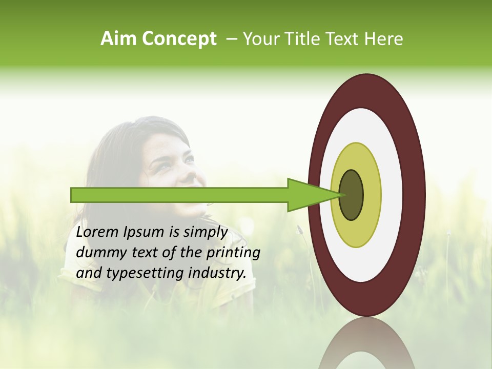 Lady Teenager Field PowerPoint Template