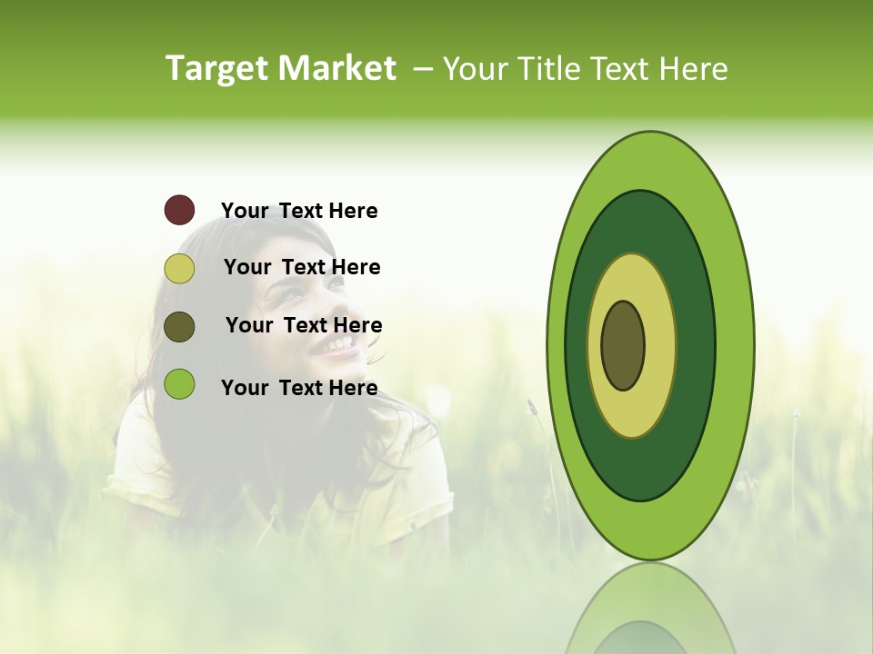 Lady Teenager Field PowerPoint Template