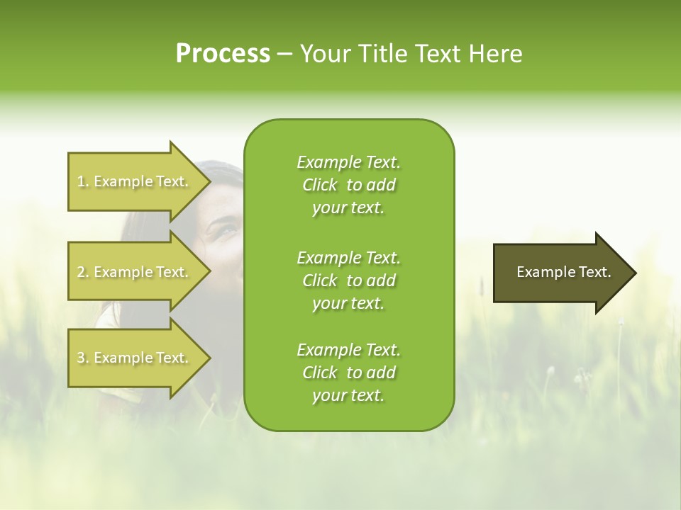 Lady Teenager Field PowerPoint Template