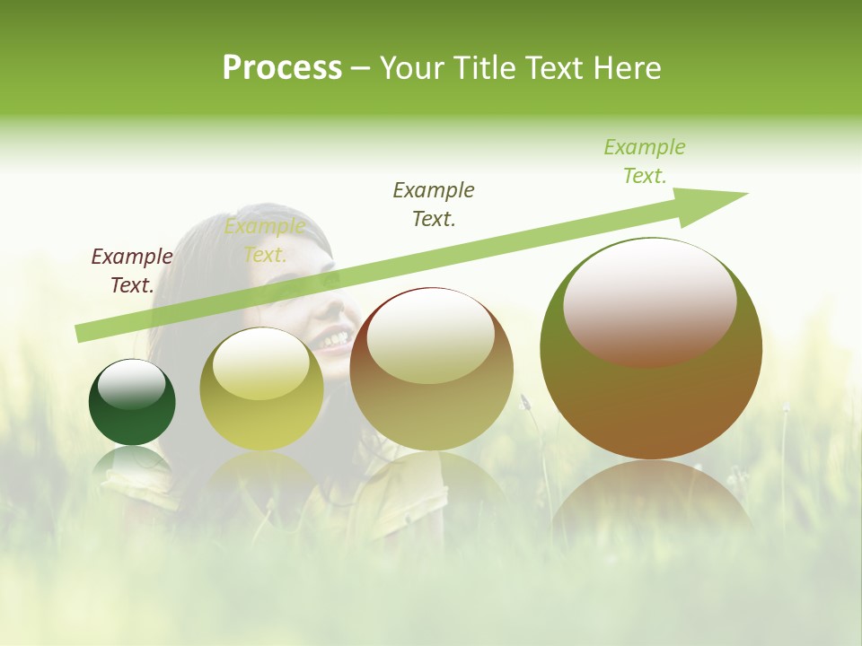 Lady Teenager Field PowerPoint Template