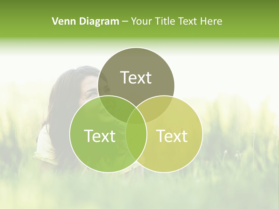 Lady Teenager Field PowerPoint Template