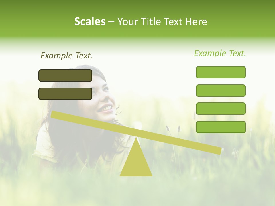 Lady Teenager Field PowerPoint Template