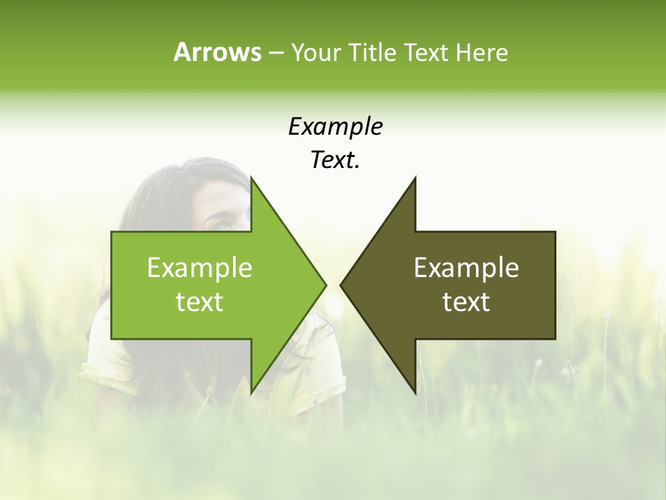 Lady Teenager Field PowerPoint Template