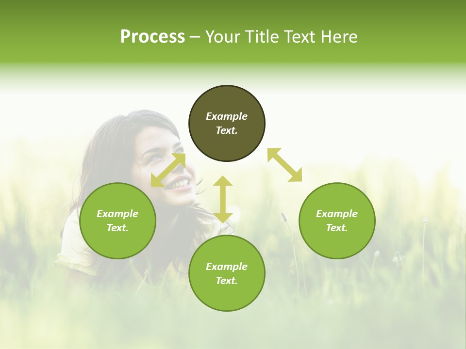 Lady Teenager Field PowerPoint Template