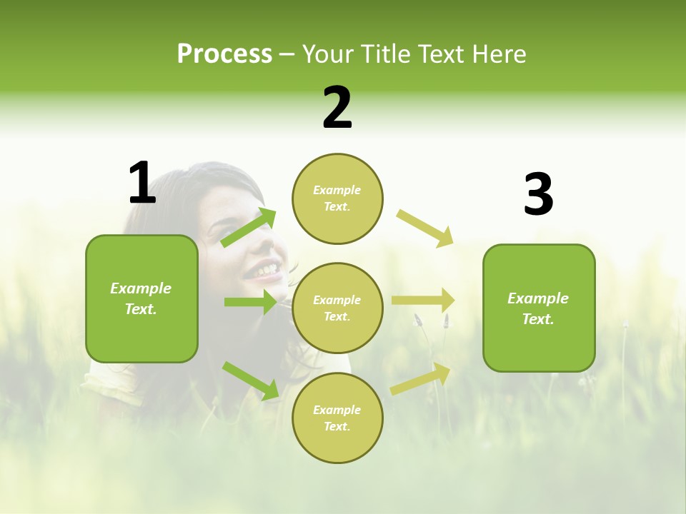 Lady Teenager Field PowerPoint Template