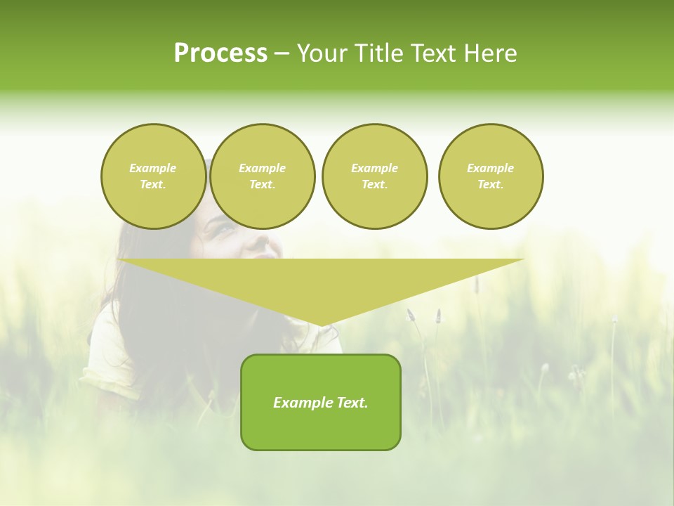 Lady Teenager Field PowerPoint Template