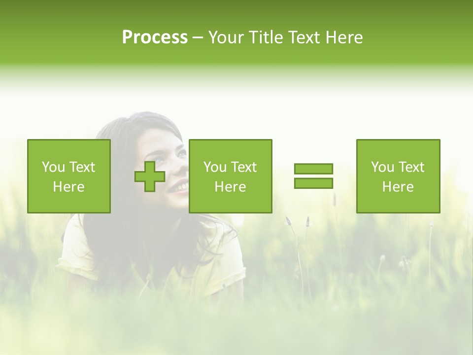 Lady Teenager Field PowerPoint Template