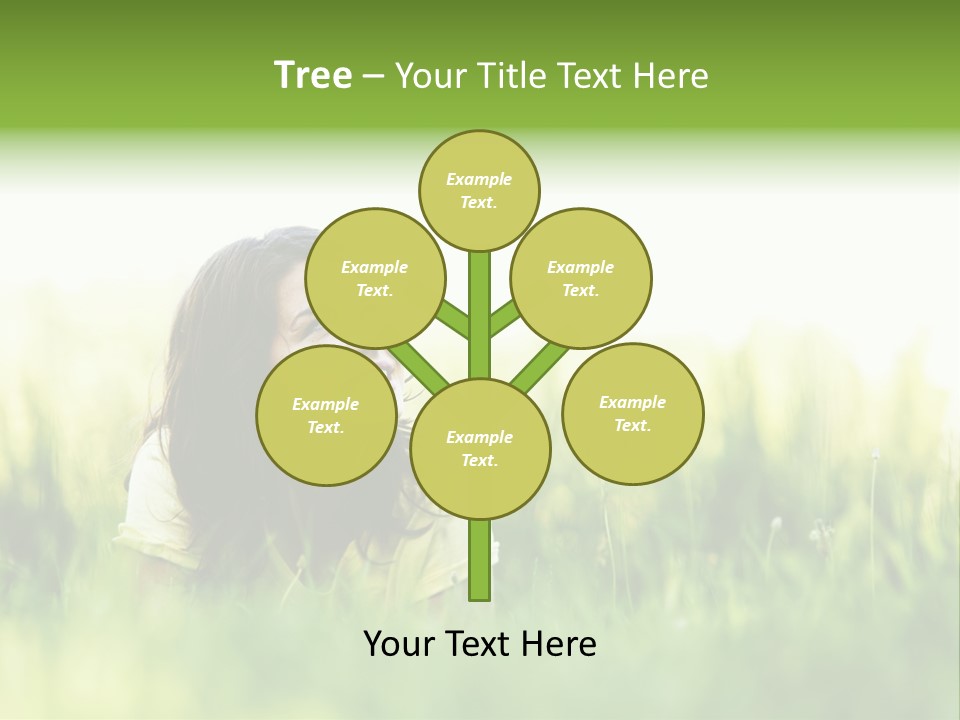 Lady Teenager Field PowerPoint Template