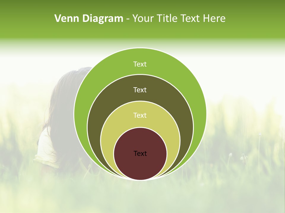 Lady Teenager Field PowerPoint Template