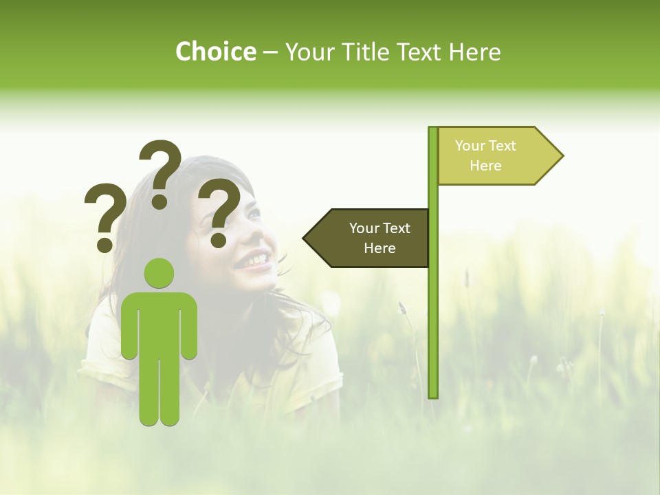 Lady Teenager Field PowerPoint Template