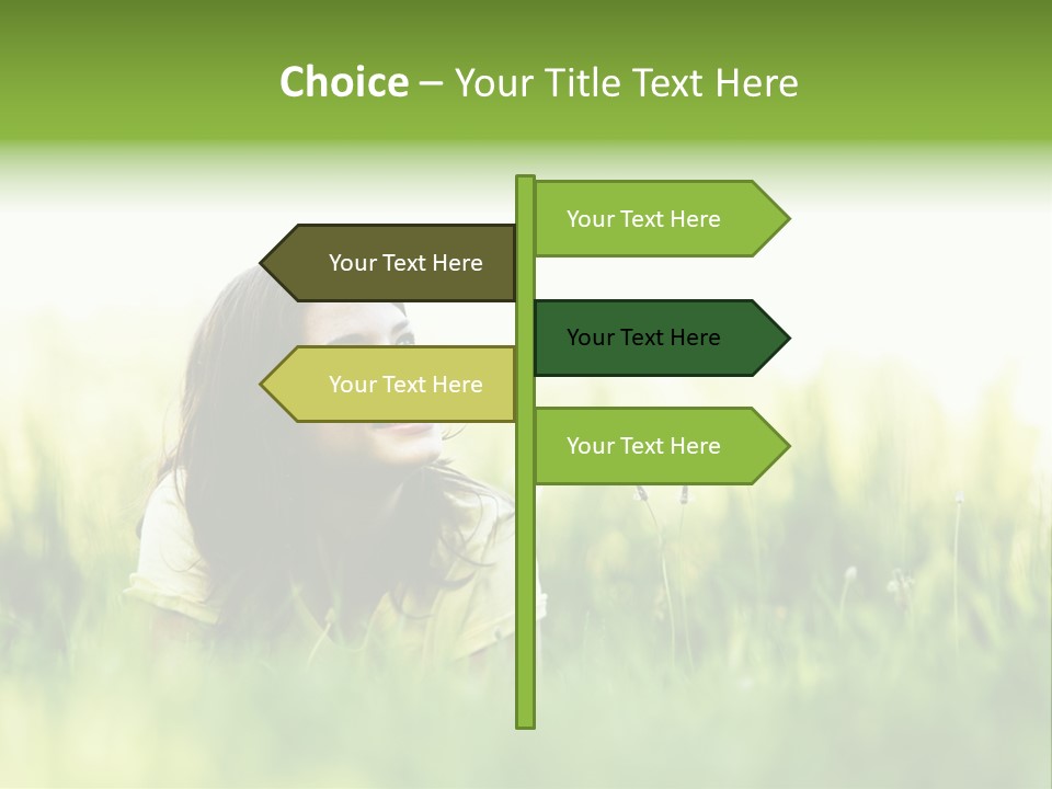 Lady Teenager Field PowerPoint Template