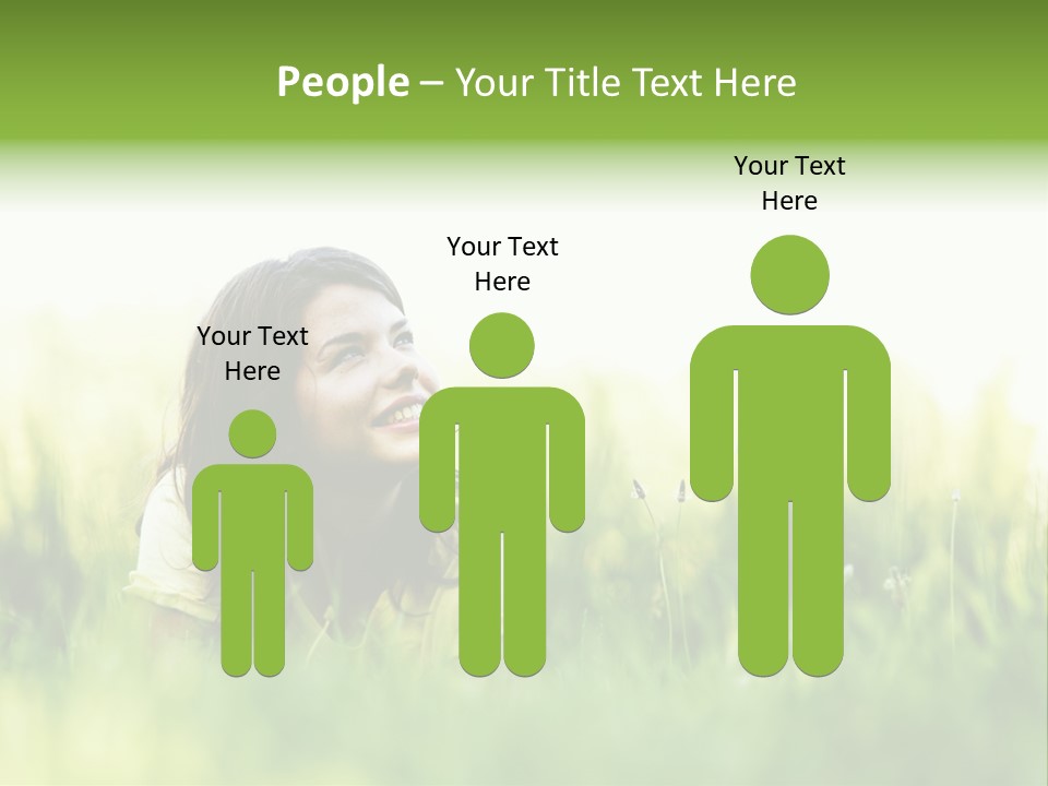 Lady Teenager Field PowerPoint Template