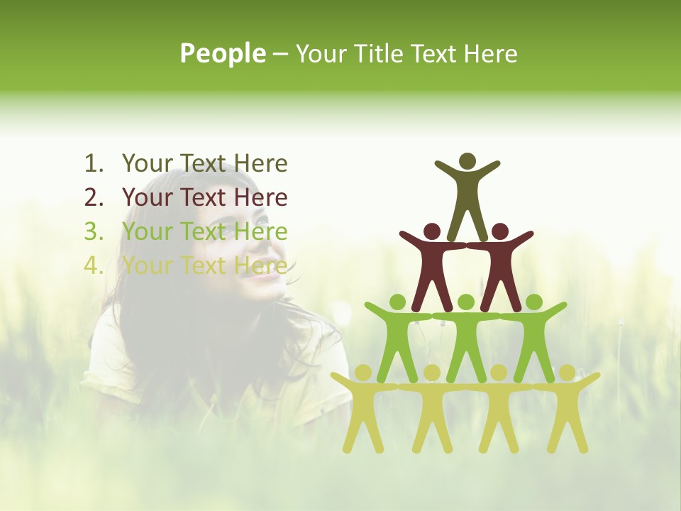 Lady Teenager Field PowerPoint Template