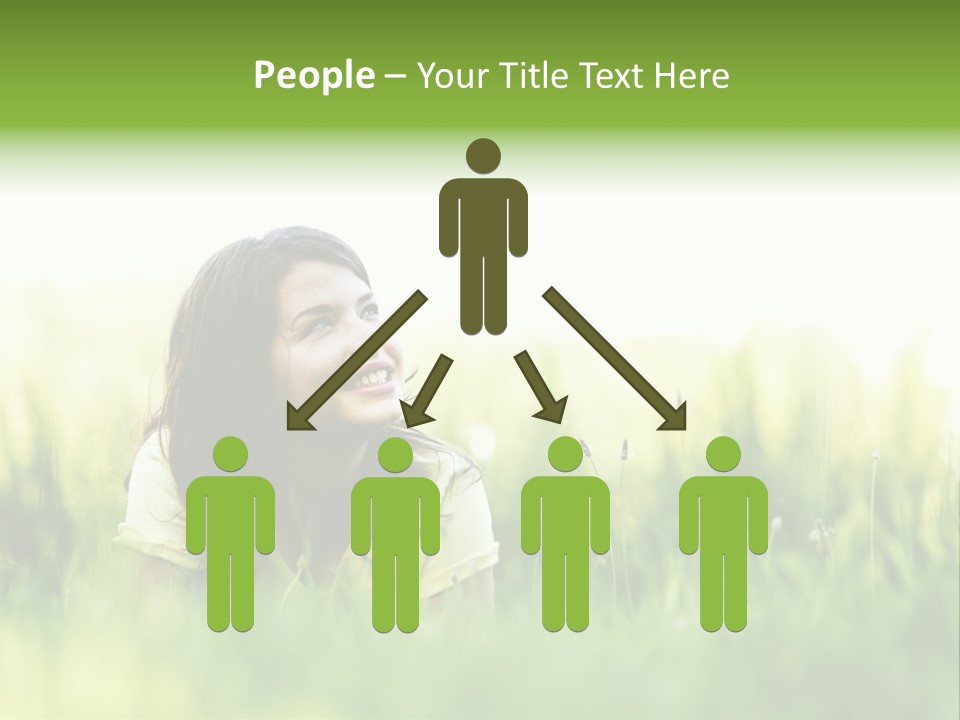 Lady Teenager Field PowerPoint Template