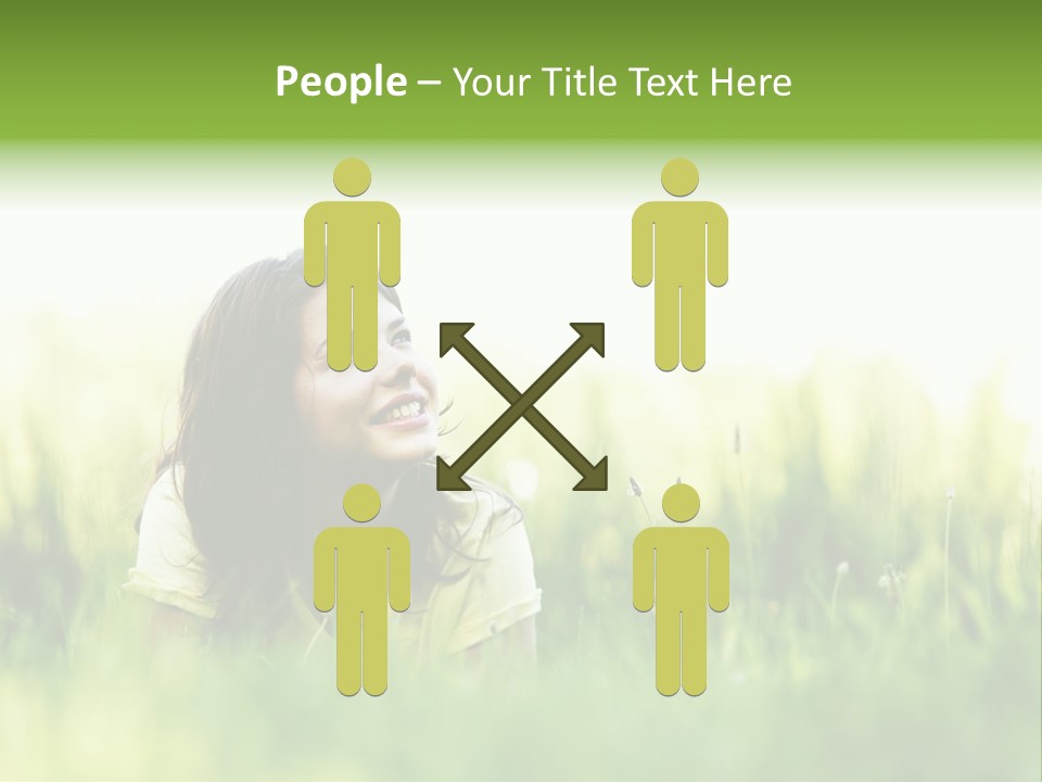 Lady Teenager Field PowerPoint Template