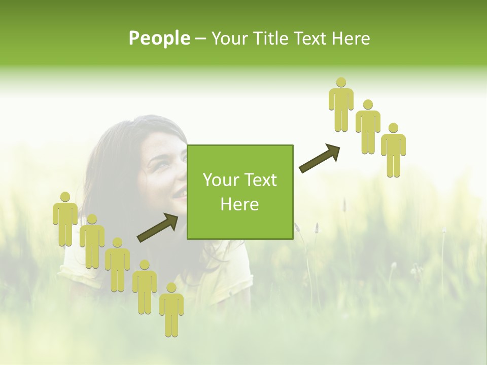 Lady Teenager Field PowerPoint Template