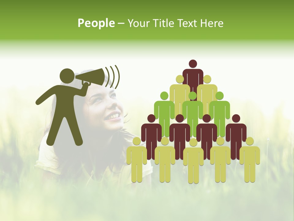 Lady Teenager Field PowerPoint Template