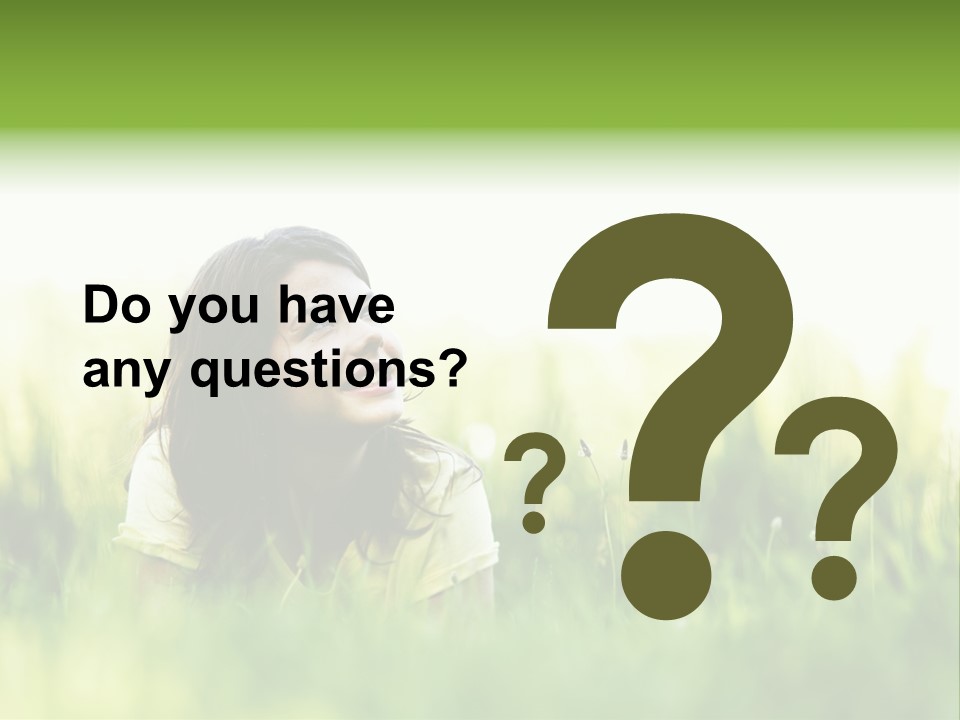 Lady Teenager Field PowerPoint Template