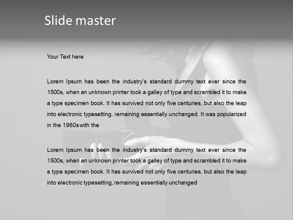 Woman Lovely Camera PowerPoint Template