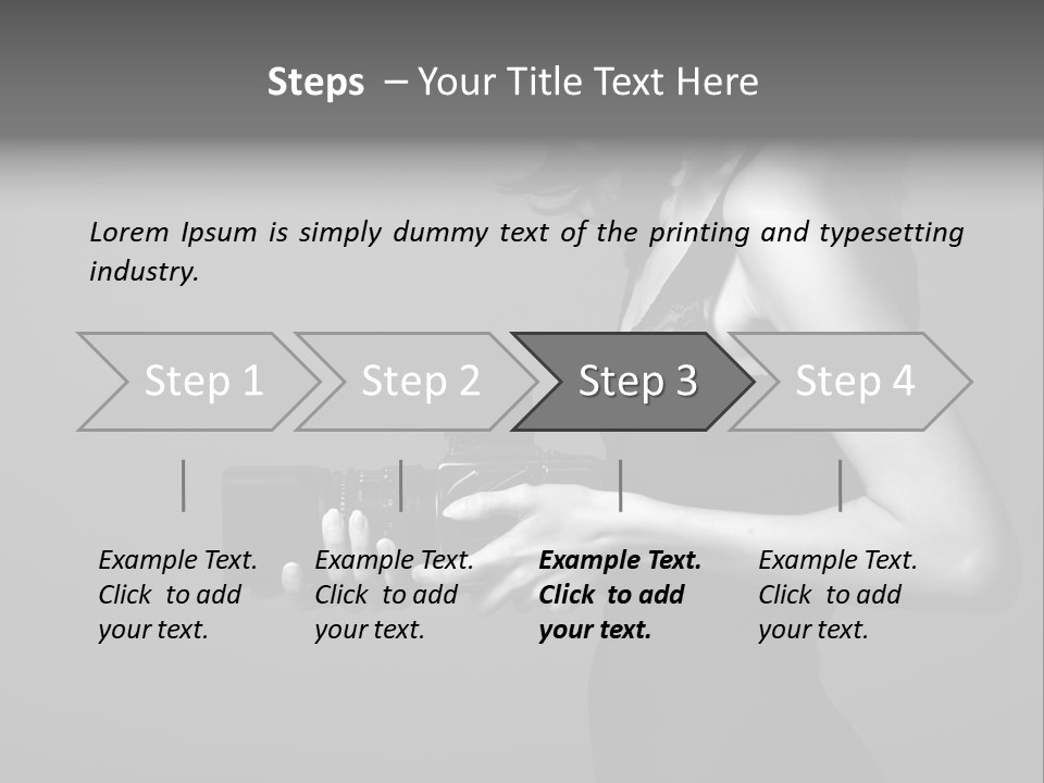 Woman Lovely Camera PowerPoint Template
