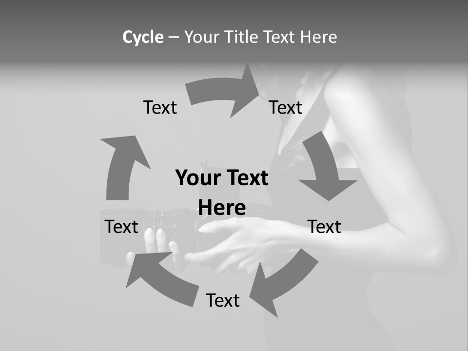 Woman Lovely Camera PowerPoint Template