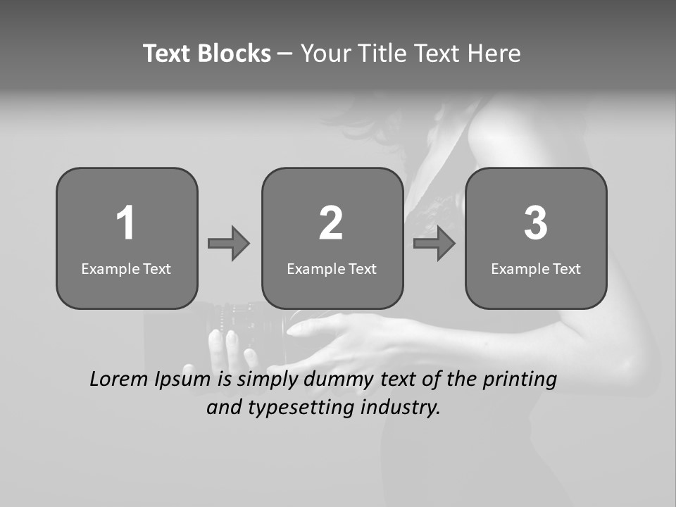 Woman Lovely Camera PowerPoint Template