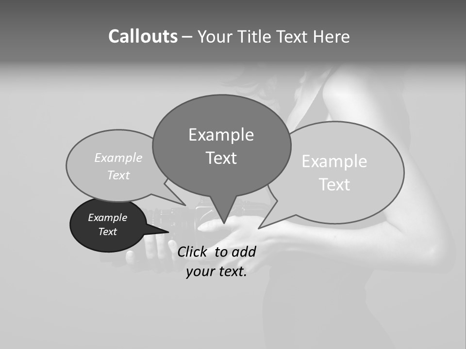 Woman Lovely Camera PowerPoint Template