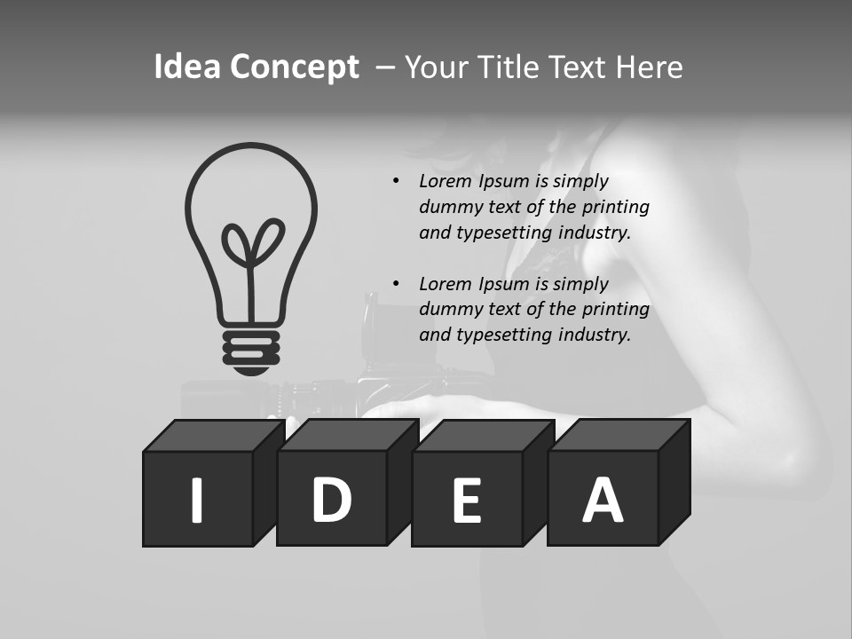 Woman Lovely Camera PowerPoint Template