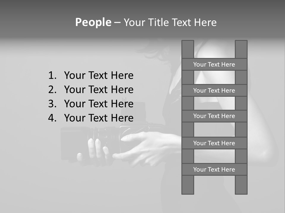 Woman Lovely Camera PowerPoint Template