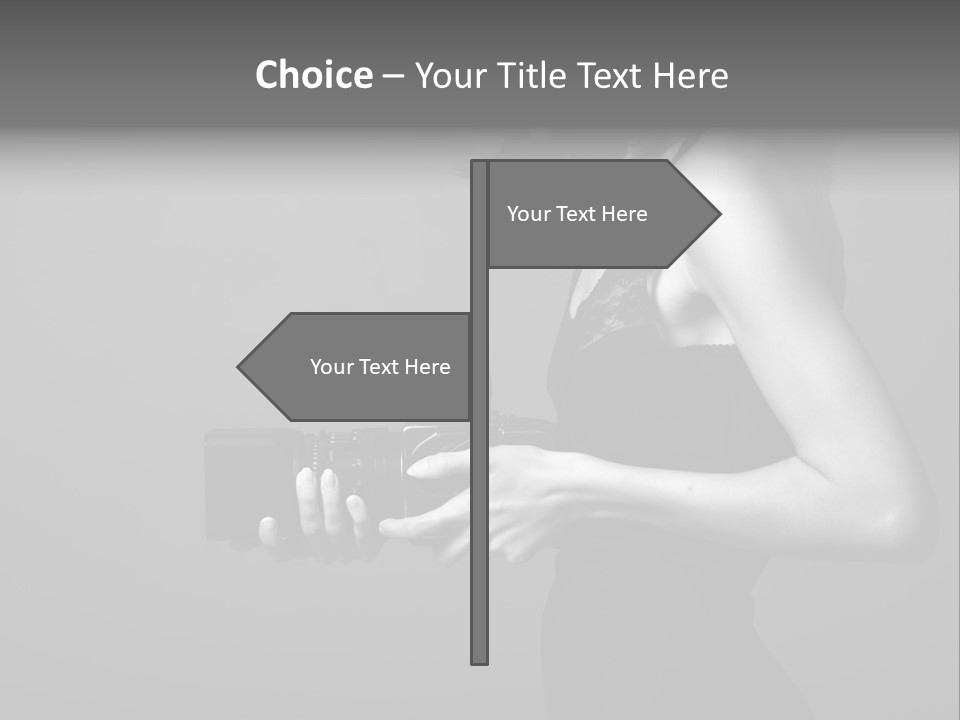 Woman Lovely Camera PowerPoint Template