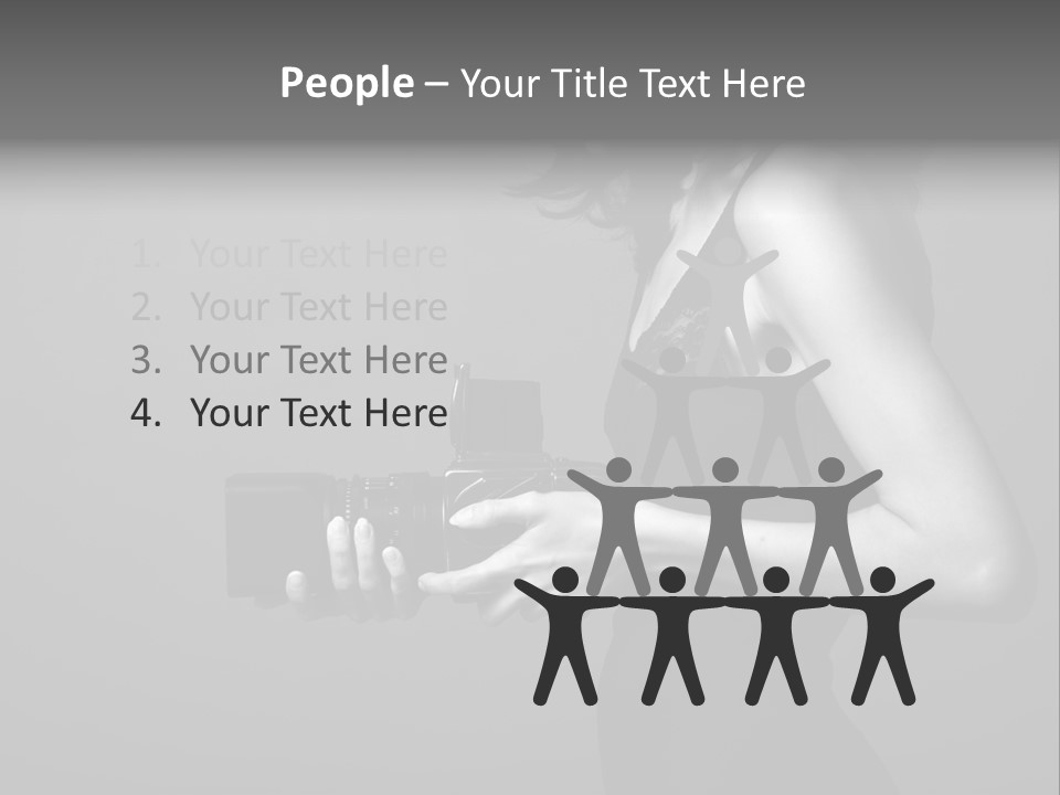 Woman Lovely Camera PowerPoint Template